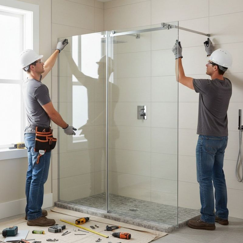 Shower Window Installation detail