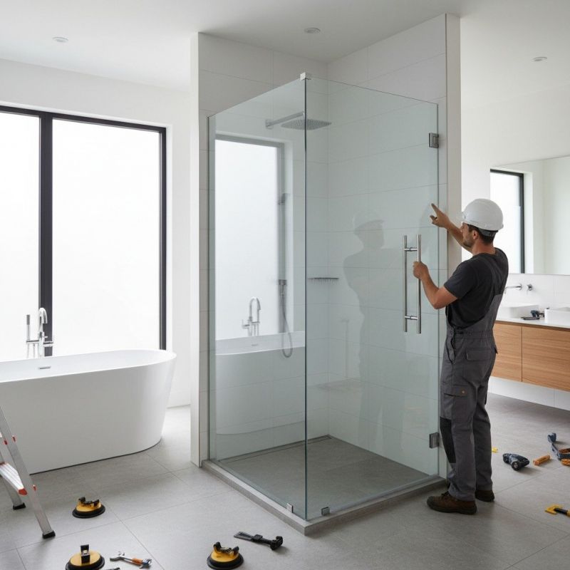 Shower Window Installation detail